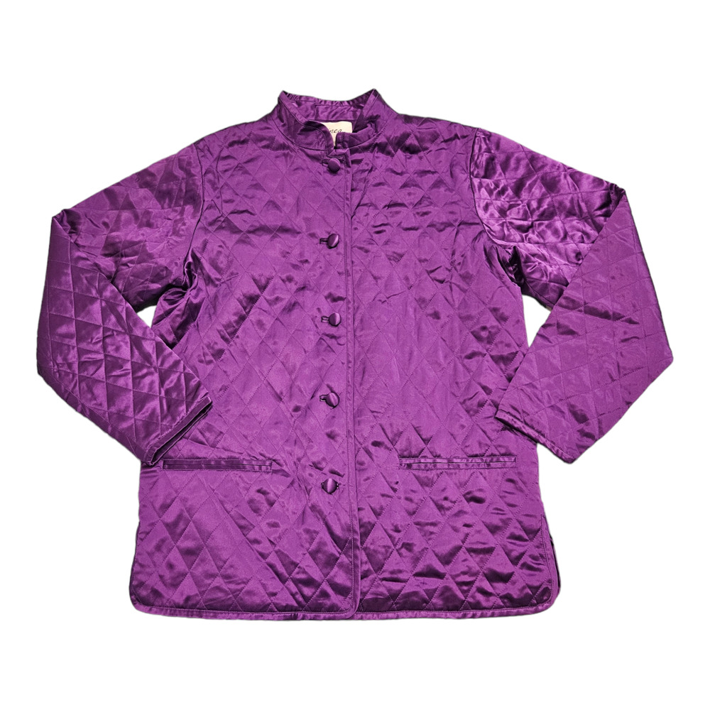 Linea by Louis Dell'Olio Small Purple Long Sleeve Button Up Coat